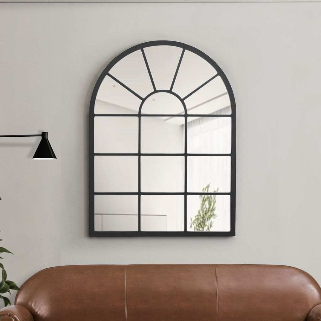 Wandspiegel ’Villalago’ 80 x 60 cm Schwarz, matt Produktbild 