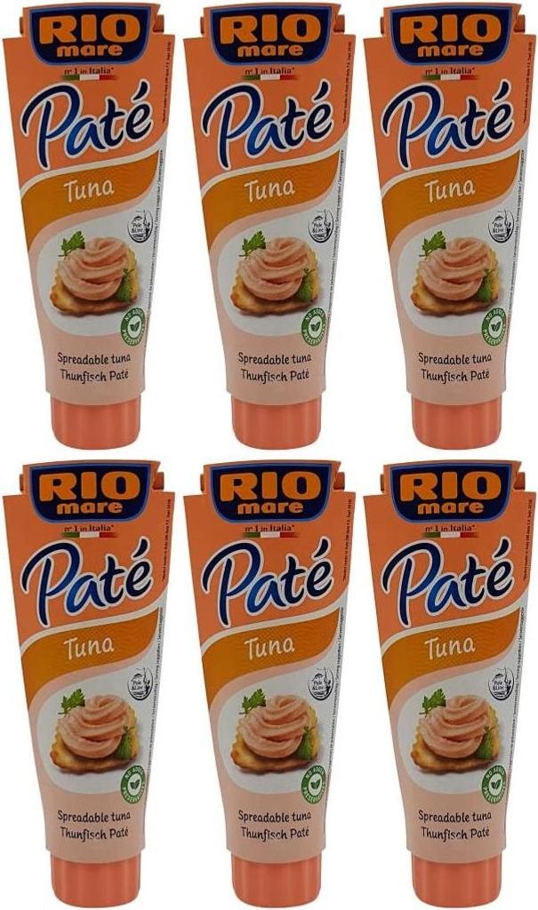 6x Rio Mare Pate patè Tonno Thunfischcreme 100g Brotaufstrich Streichfähiges