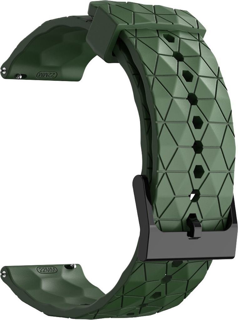 Für Samsung Galaxy Watch 7 44 / 40mm / FE Silikon Fußball Design Ersatz Arm Band Dunkelgrün