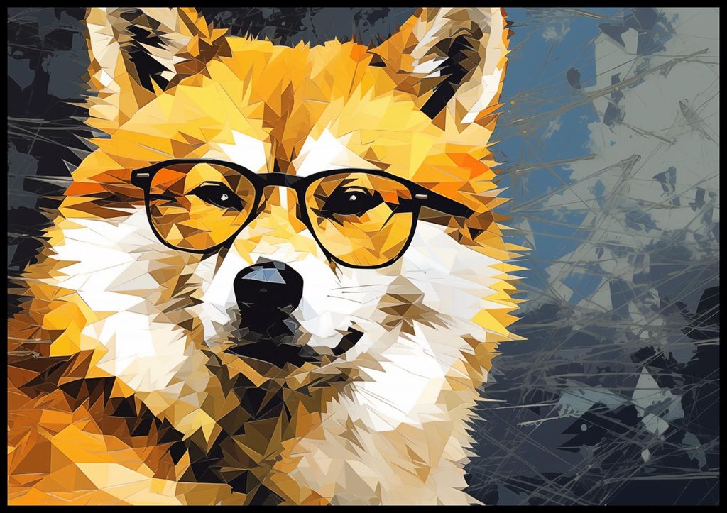 Plakat 100x70cm Intellektueller Hund