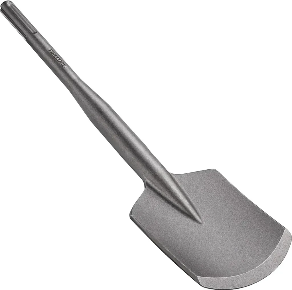 Bêche à argile en acier chrome-vanadium avec manche carré et burin plat