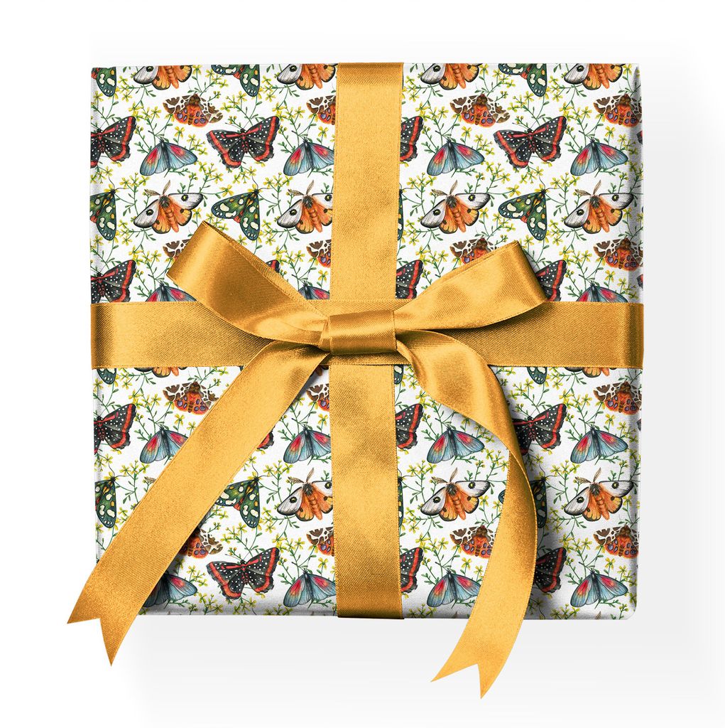 Klassisches Schmetterling Geschenkpapier mit Faltern, bunt - G23058, 32 x 48cm