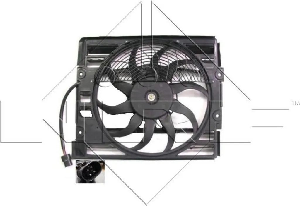 Ventilateur de radiateur NRF 47214 haute efficacité pour BMW E38 E52