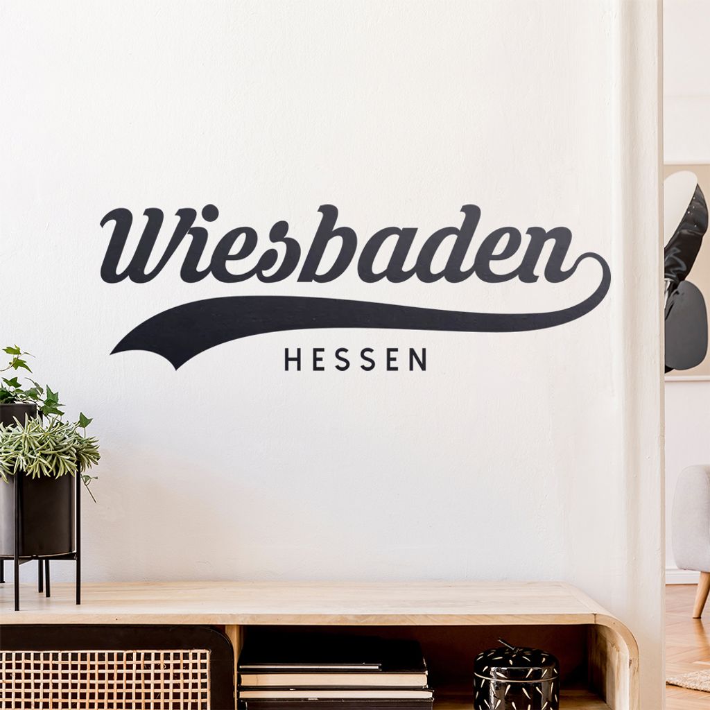 Wiesbaden Hessen Wandtattoo Wandaufkleber Wall Sticker - Dekoration, Küche, Wohnzimmer, Schlafzimmer, Badezimmer