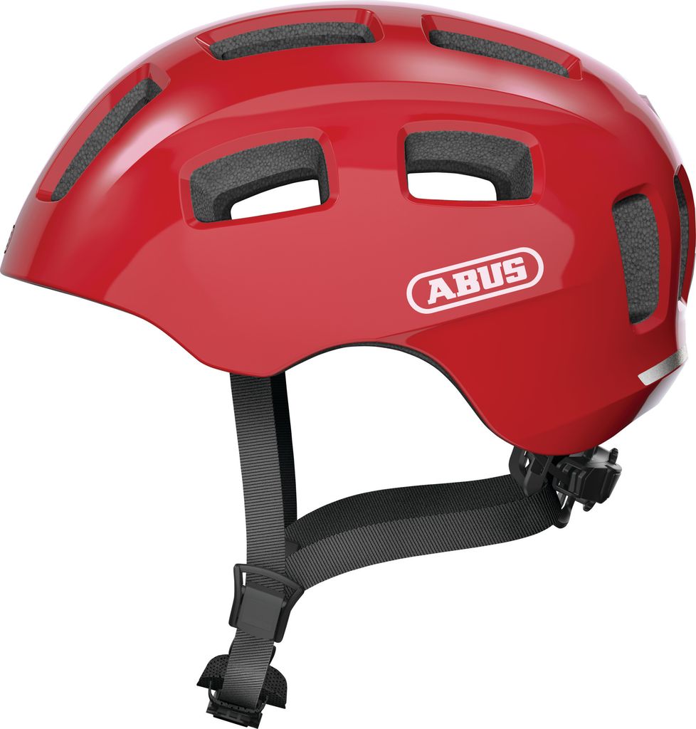 ABUS Fahrradhelm Youn-I 2.0 Jugendhelm Rot Größe M Licht Produktbild 