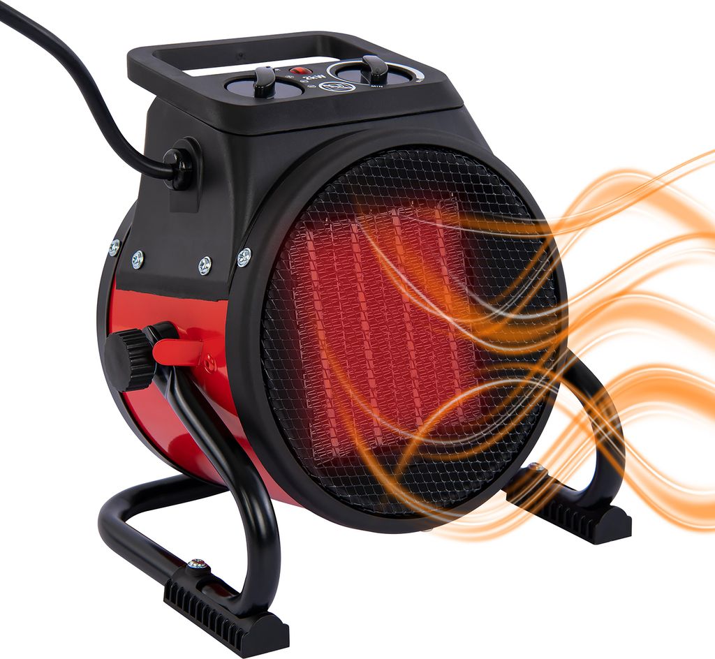 Grafner Keramik Heizlüfter mit 3000 Watt 3KW, 3 Heizstufen, automatischer Thermostat, kraftvoller Turbo Heizer, PTC-Element, Überhitzungsschutz, ...
