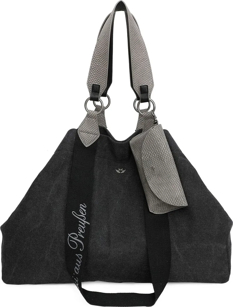 Sac à main Izzy Bag en toile noire pour femme Fritzi aus Preußen 32cm