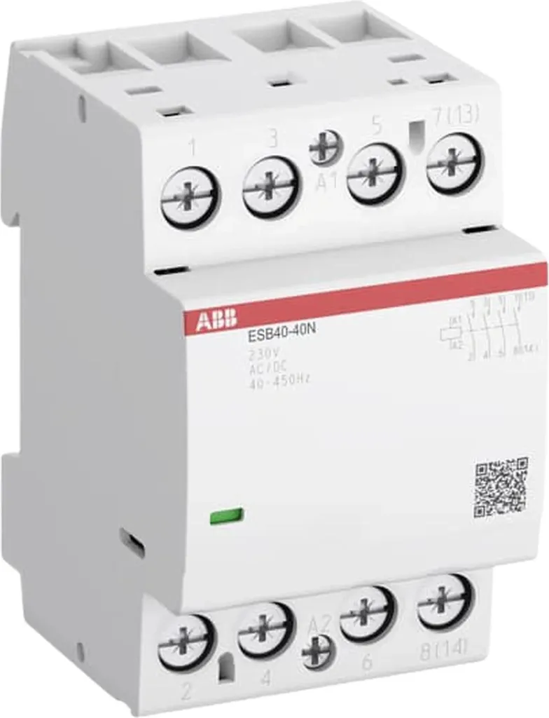Contacteur pour chauffage et éclairage ABB 40A 24V 4S polyvalent et fiable