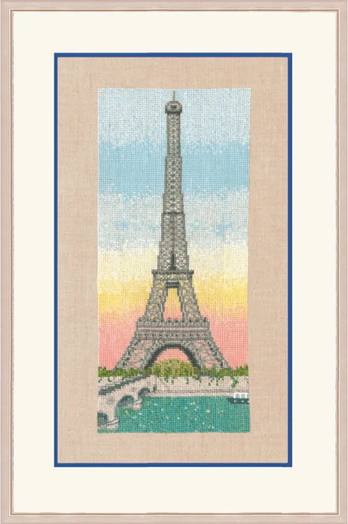 Kit Punto Croce Moderno Torre Eiffel Le Bonheur des Dames 10x24