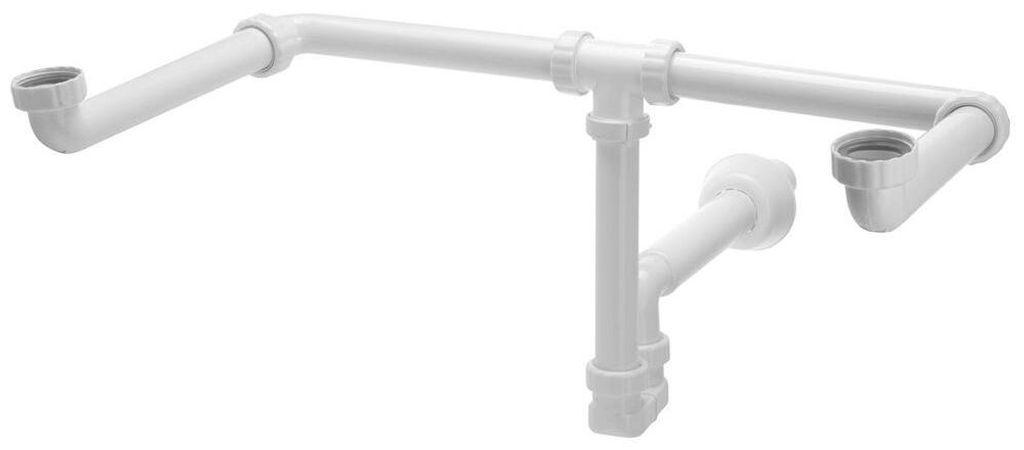 Bruckner MOSQUITO dubbele wastafel sifon, 5/4", DN40, Productafbeelding 