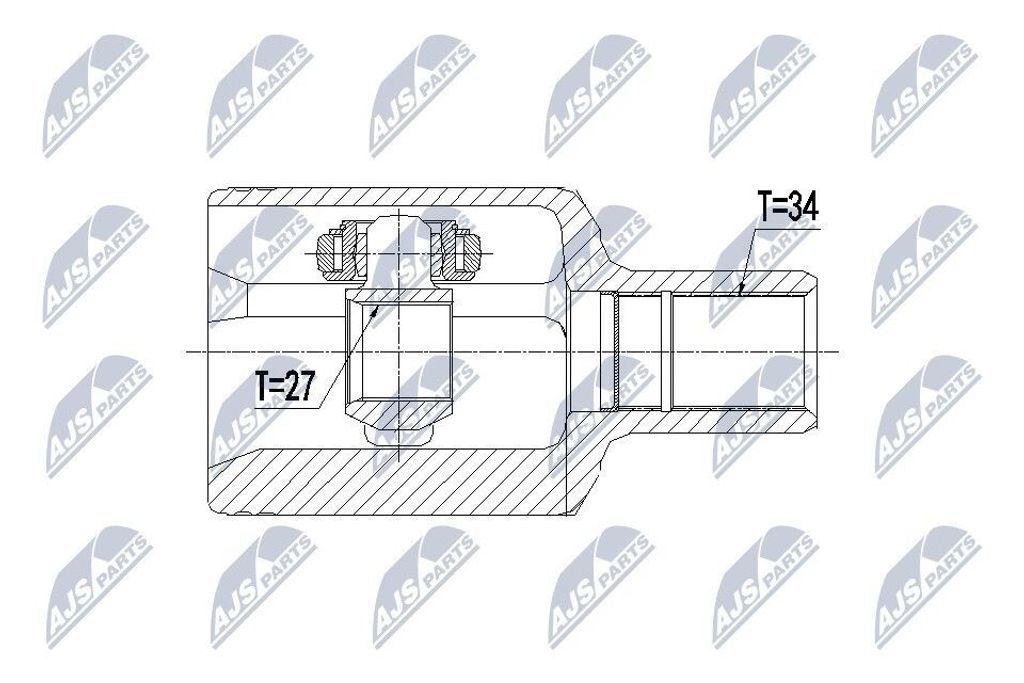 NTY Gelenksatz Antriebswelle Vorne Links passend für MERCEDES-BENZ C-Klasse Limousine (W204) NPW-ME-093