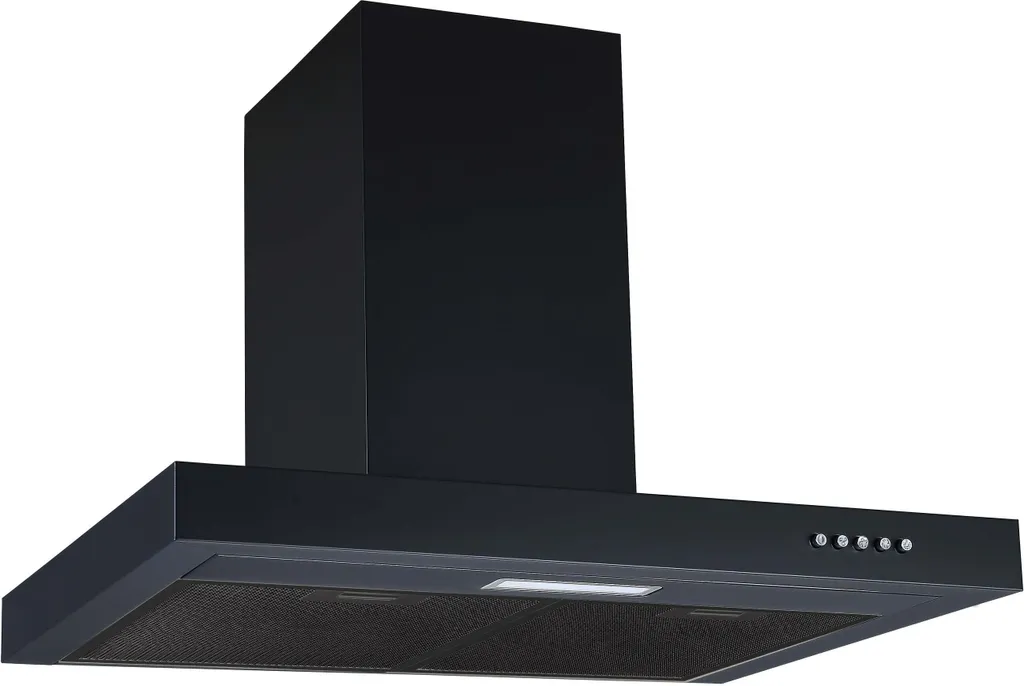 Hotte de cuisine PKM 6004BH avec filtres inox noir et éclairage LED 60cm