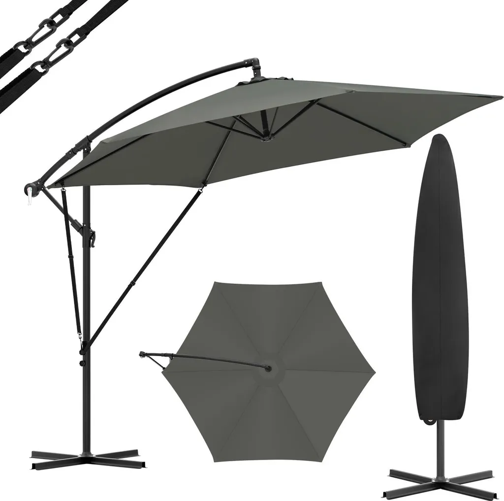 Parasol inclinable anti-UV et imperméable pour balcon et jardin
