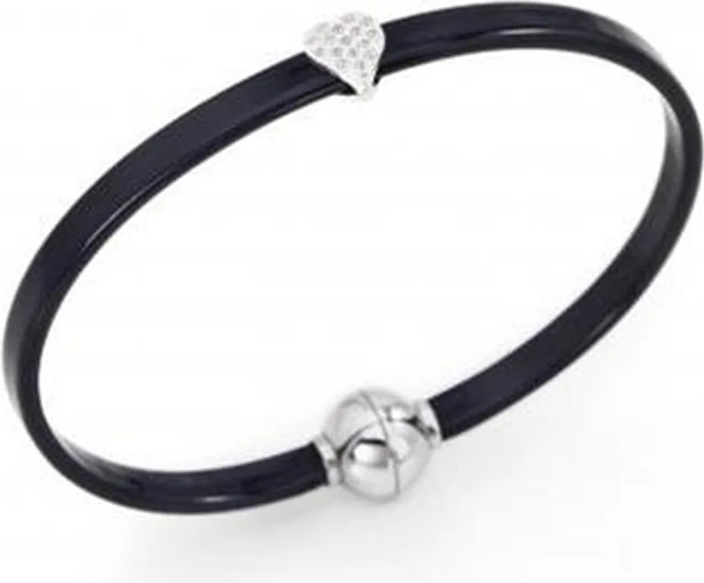 Bracelet Amen TC02-18 en Argent 925 Rhodié avec Charm Trèfle et Cristaux