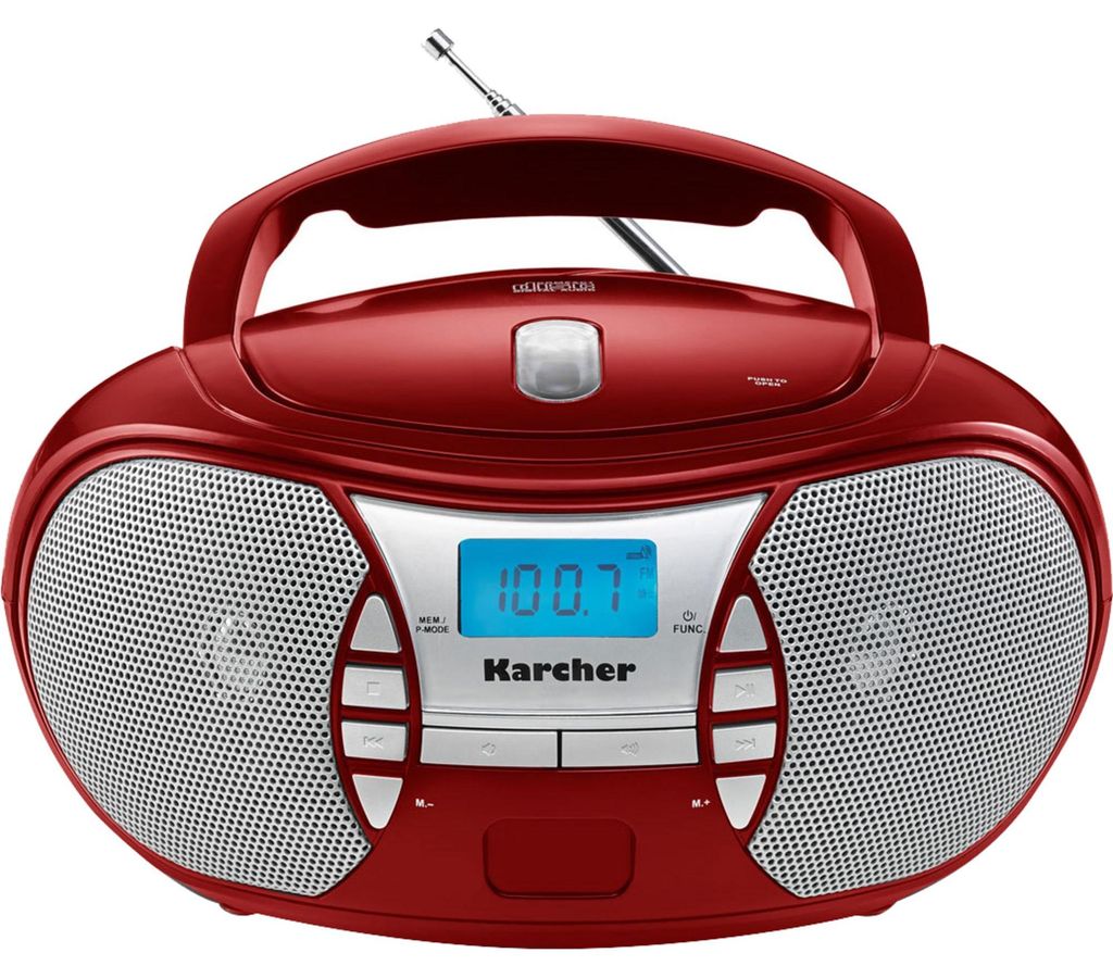 Karcher AG RR 5025-R, Home-Audio-Minisystem, Rot, Silber, Produktbild 