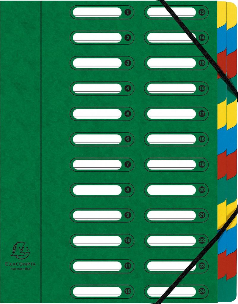 Exacompta Ordnungsmappe A4 24tlg Harmon grün