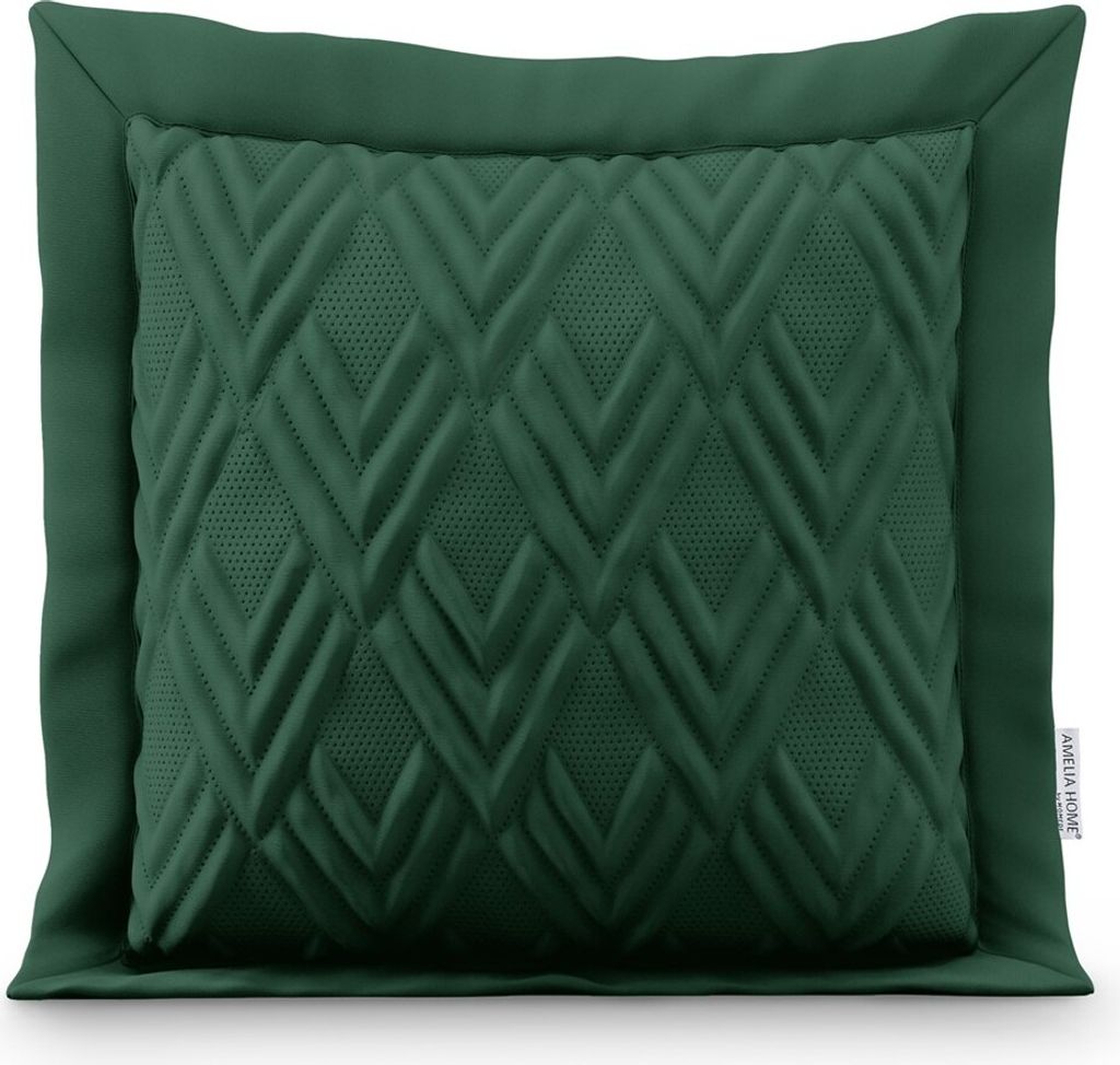 Kissenbezug 2er Set mehre Größen / Farben Wohnzimmer Deko Dekokissen 45x45 cm Flaschengrün