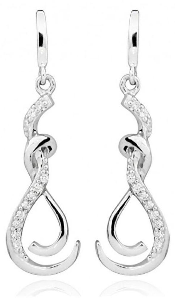 Elegant earrings with zircons SC430