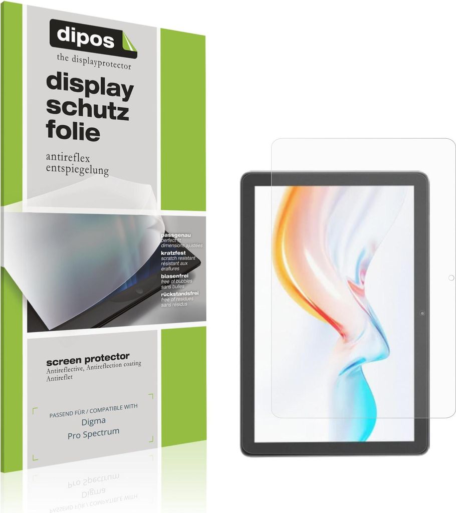 2x Schutzfolie für Digma Pro Spectrum matt Displayschutzfolie Folie Display Schutz dipos