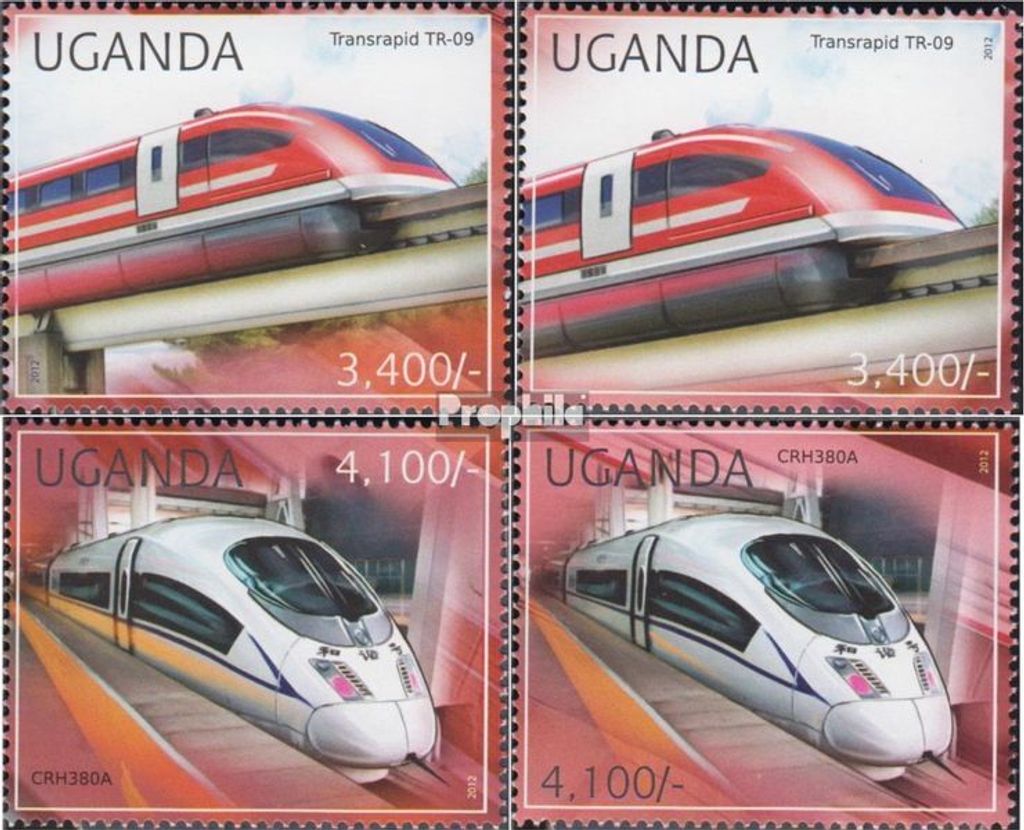 Briefmarken Uganda 2012 Mi 2886-2889 (kompl.Ausg.) Produktbild 