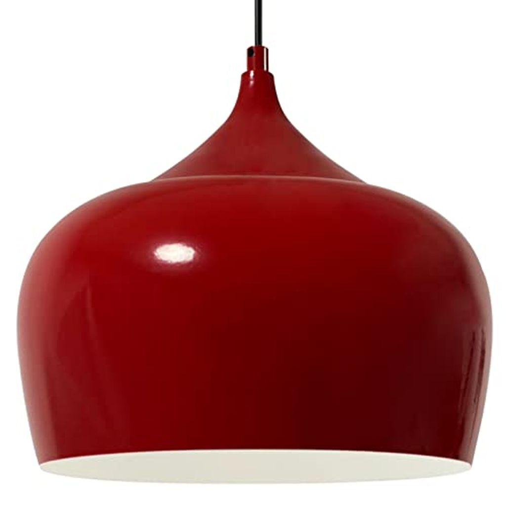 Hängelampe | Kreis | Deckenlampe Metall Rot Pendelleuchte Produktbild 