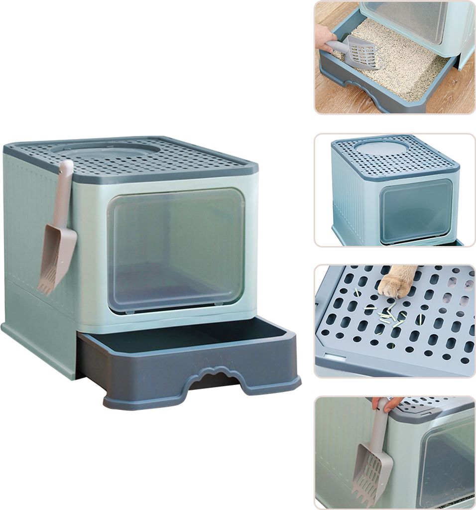 Katzentoilette Katzenklo mit ausziehbarer Schale,faltbar Produktbild 4