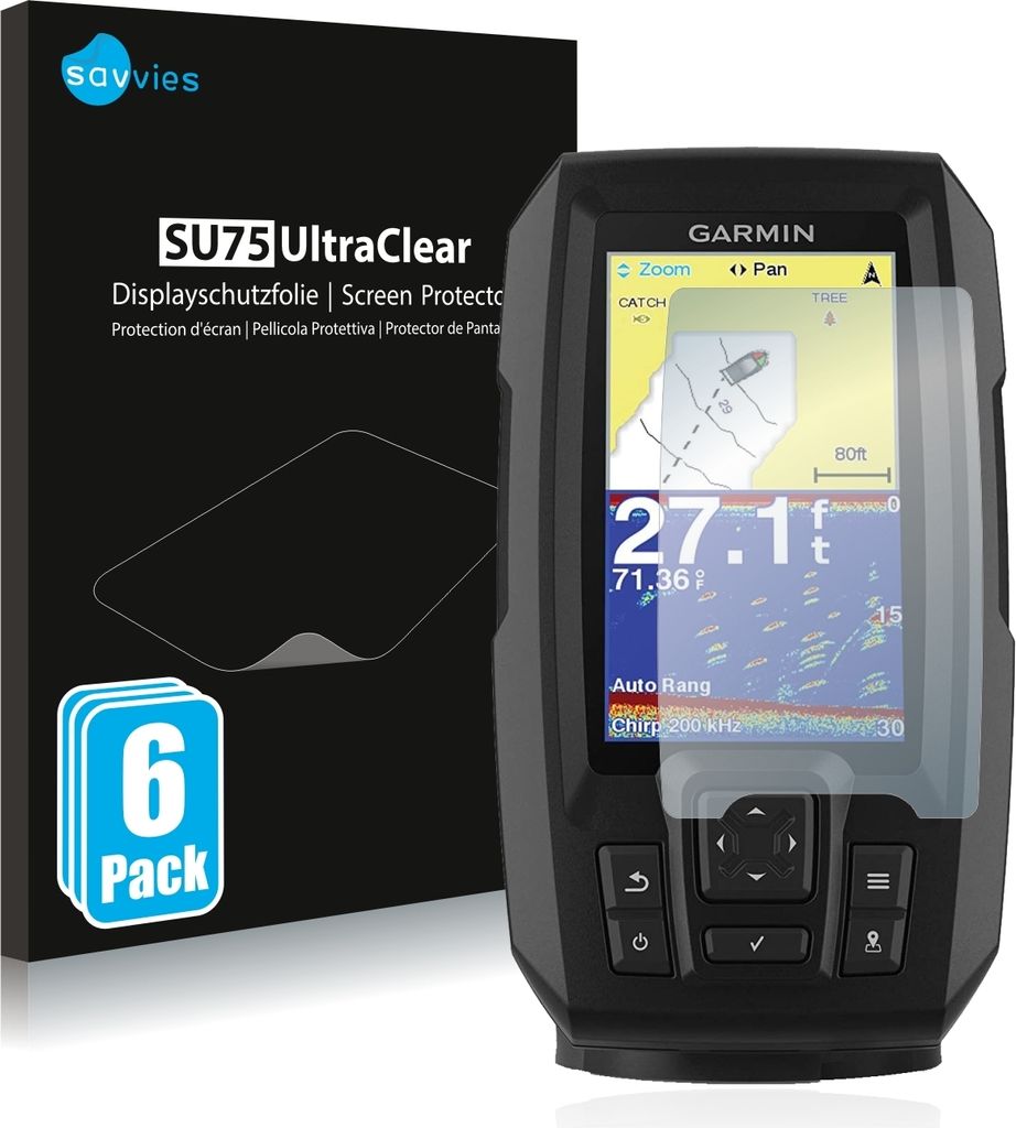 6x Für Garmin Striker Vivid 4cv Schutzfolie Savvies Produktbild 