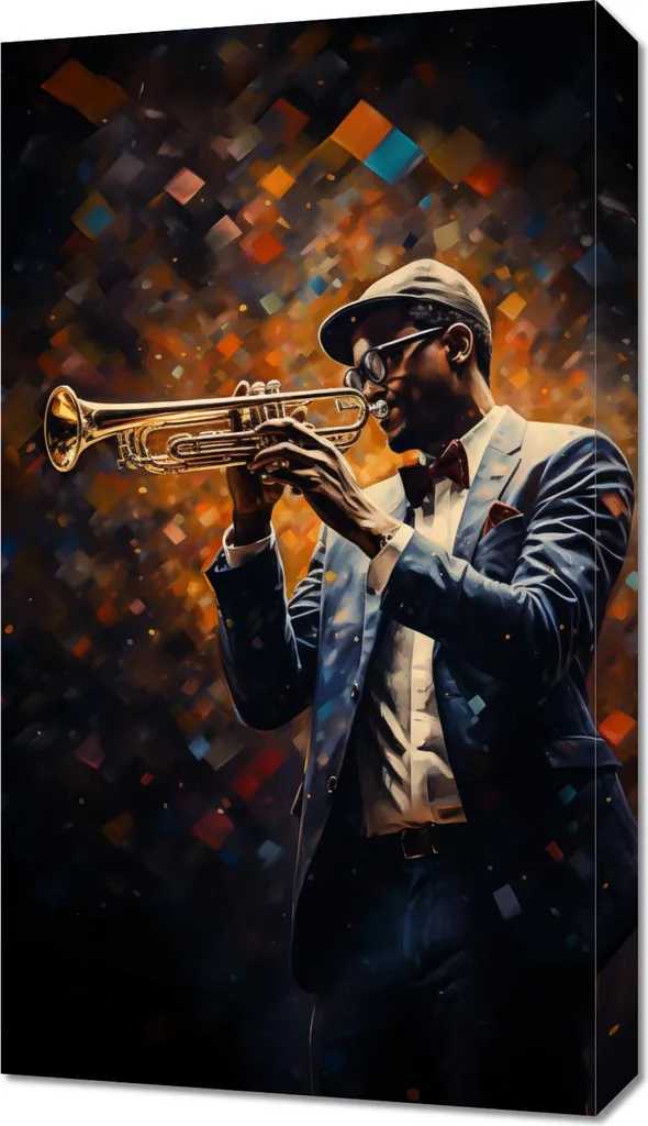 Déco murale Symphonie à la trompette 40x70 cm - Idée cadeau musique