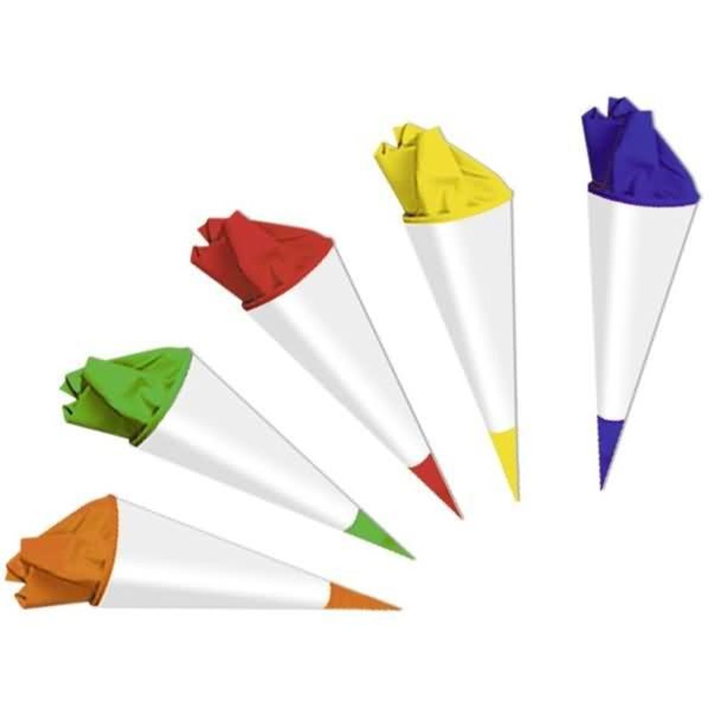 Bastel-Schultüte 35cm mit Filzmanchette Mini rosa