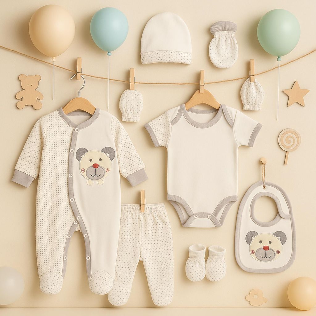 Blue Eyes Baby Geschenk Set 6-teilig, 100% Baumwolle, , Produktbild 