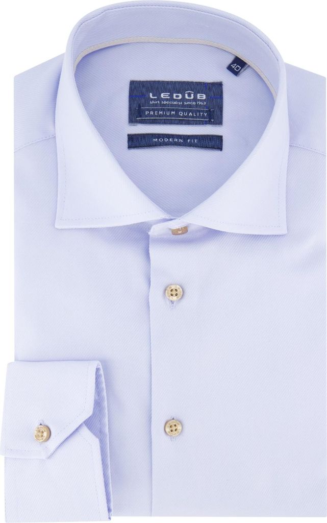 Ledub hellblaues Hemd einfarbig langarm