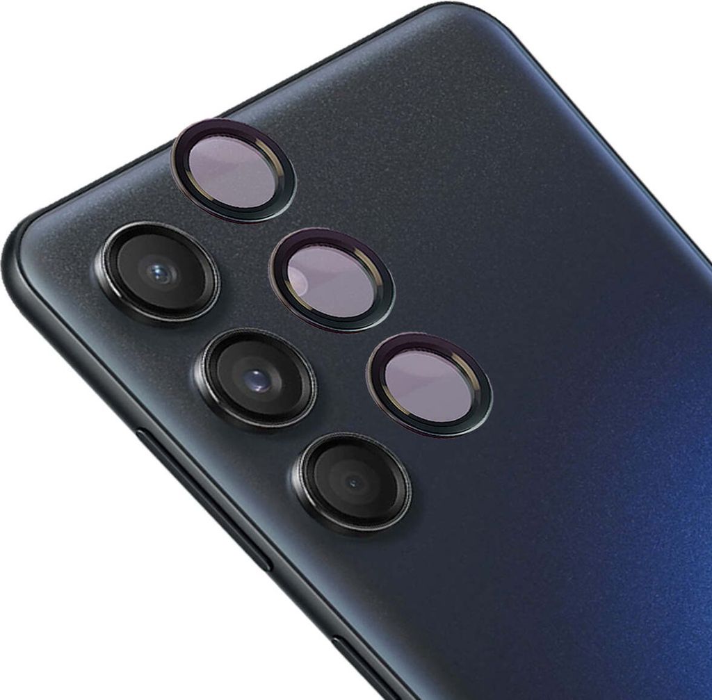 Bizon Glass Snap Lens Samsung Galaxy M55 5G schwarzer Rahmen