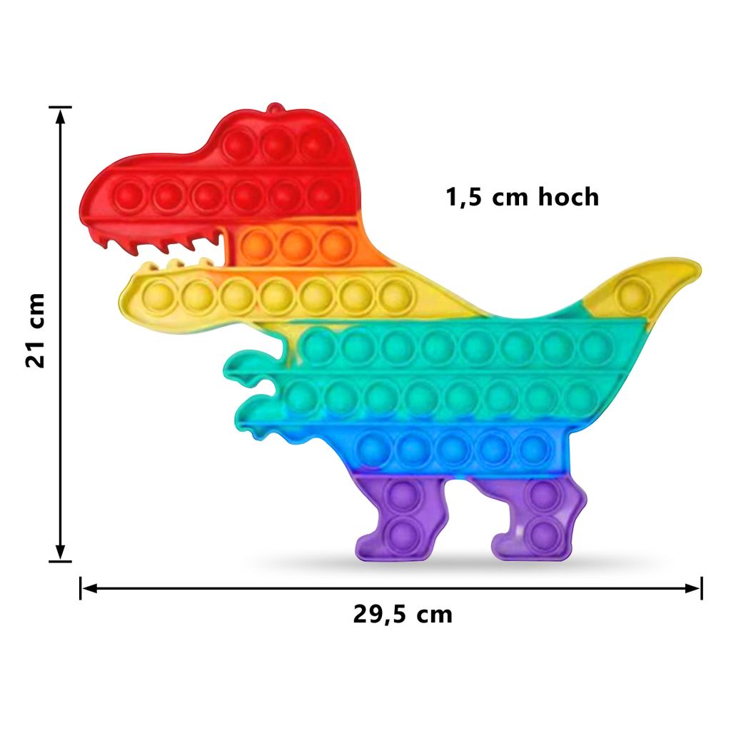 Push It Fidget Toy Dinosaurier 29cm Bubble Pop Anti Stress Produktbild 5
