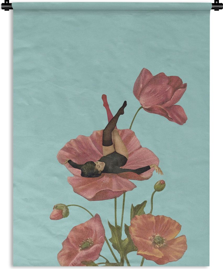 MuchoWow Wandteppich Wandbehang Träume - Vintage - Frauen 60x80 cm Tapisserie Dekoration Wandtuch - Decke - Wandtücher - Wohne