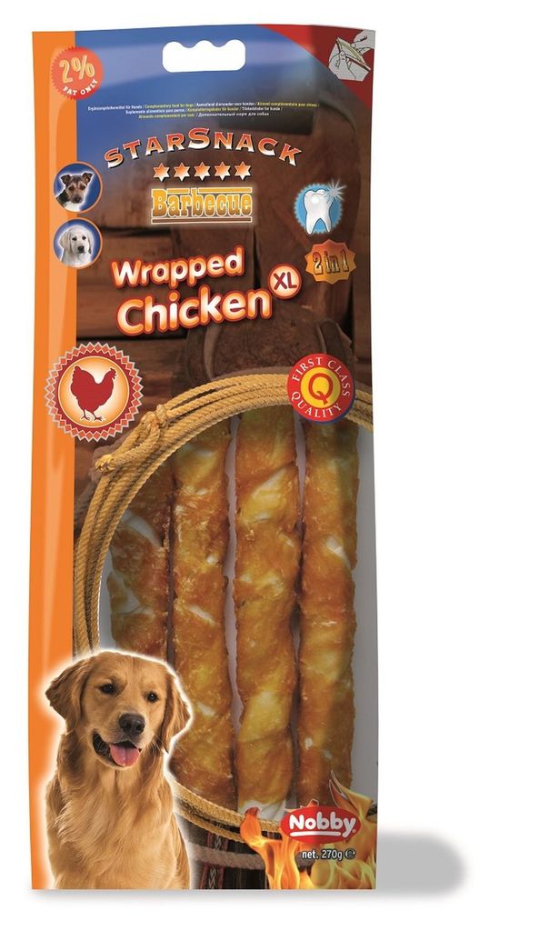 Nobby STARSNACK Barbecue Wrapped Chicken XL, 270 g Produktbild 