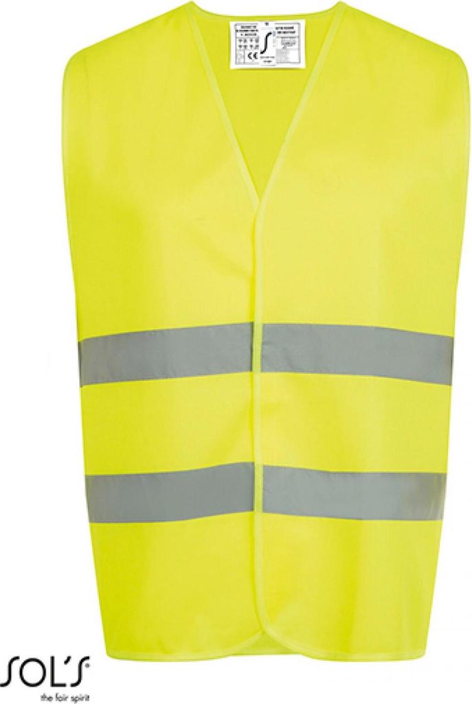 SOLs ProWear 01691 | Herren Secure Pro Unisey Safety Vest - Farbe: Neon Yellow - Größe: L/XL (2)