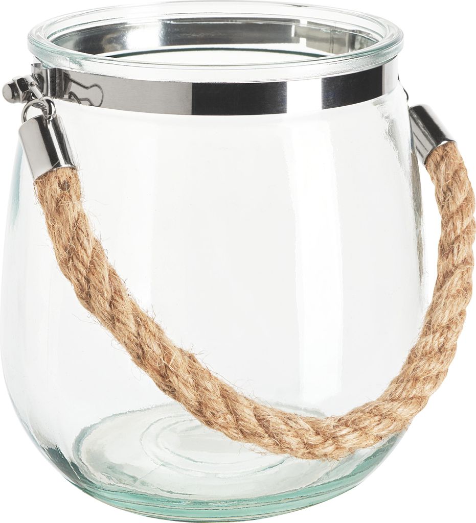 VBS Windlicht-Glas mit Kordel, ca. H 14 cm, Dekorative Produktbild 