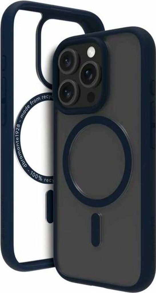 dbramante1928 Grenen - Hintere Abdeckung für Mobiltelefon - kompatibel mit MagSafe - Kunststoff - Blau, transparente Rückseite - für Apple iPhon...