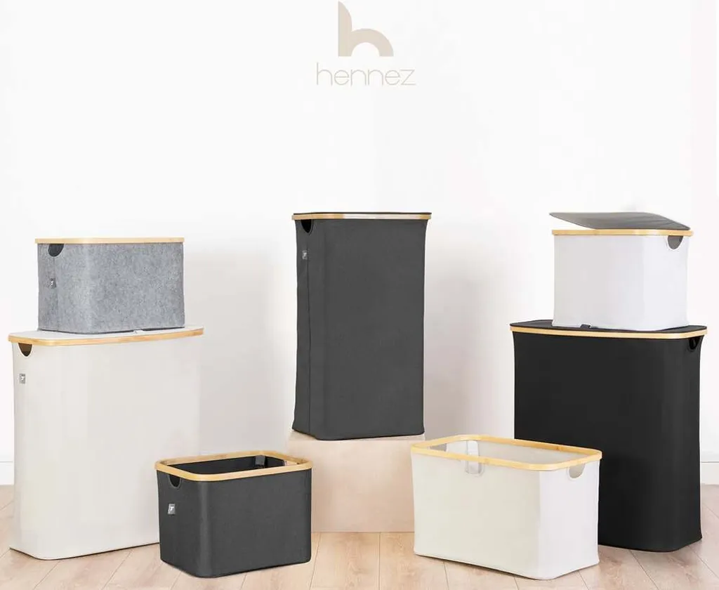 Panier de Rangement Pliable 60L Adrian HENNEZ avec Structure Rigide