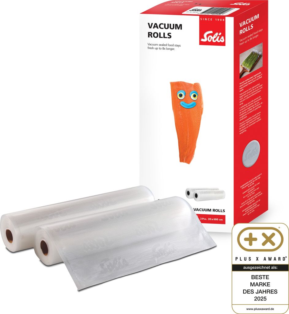 Solis Vakuumierfolie für Vakuumierer, 2 Rollen BPA-frei, Produktbild 