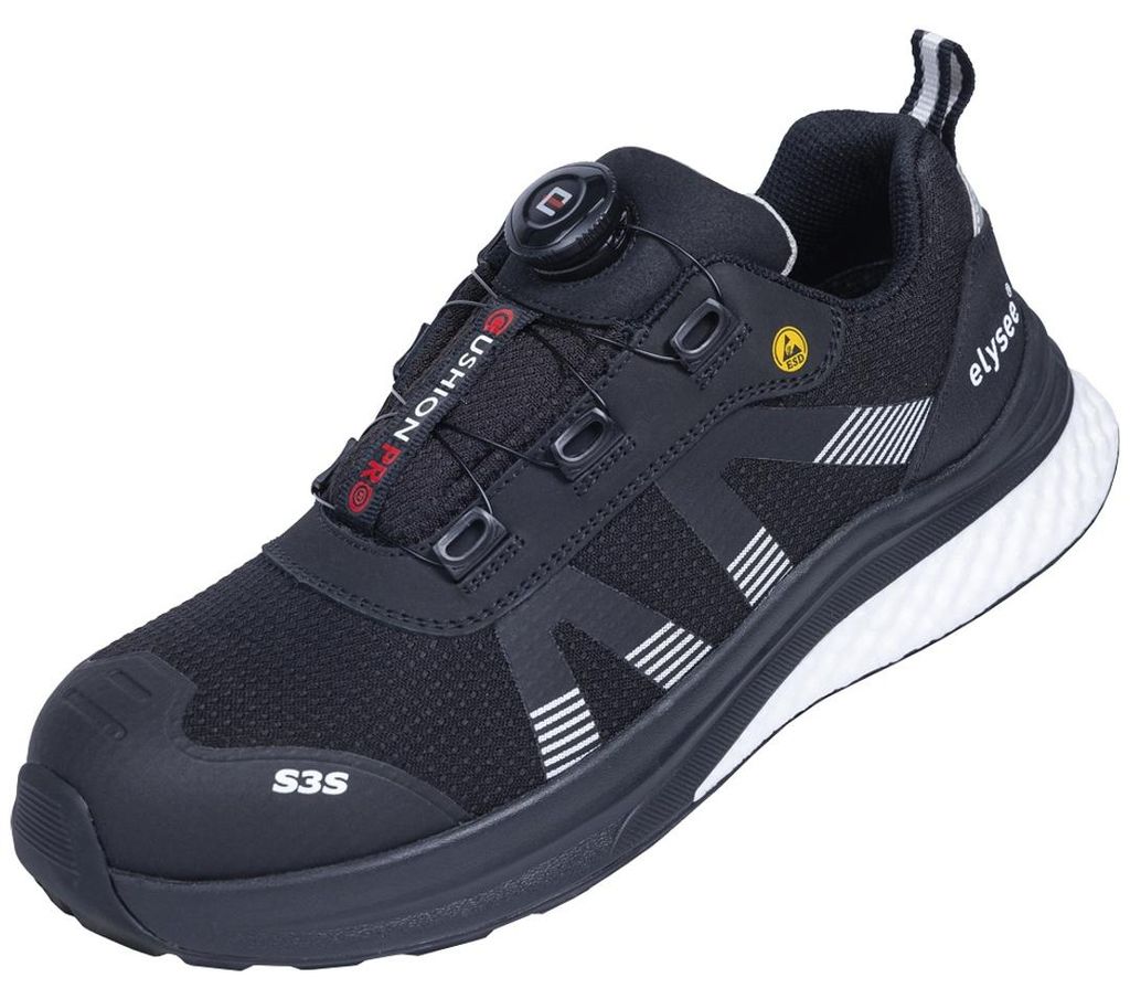 Elysee Sicherheitshalbschuh CUSHIONPRO Shield S3S FO SR SC ESD Gr. 38 schwarz