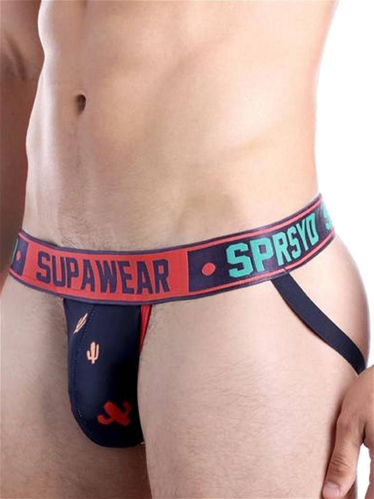 Supawear Sprint Cacti Jockstrap Underwear Bristly Black L
