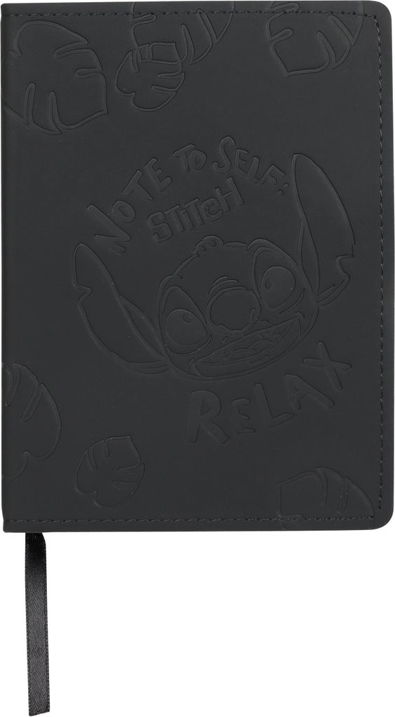Notizbuch B6, 80 Seiten. Disney Black, Karomuster, Stitch-Motiv 2 – PATIO