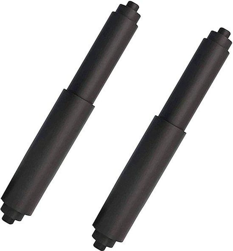 Schwarzes Toilettenpapierhalter-Set, flexibel, Kunststoff