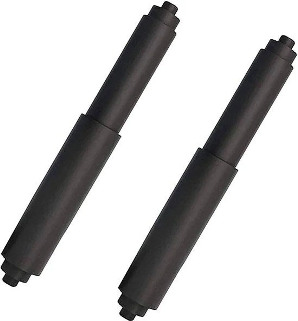 Support papier toilette noir incassable et flexible en plastique de 15cm