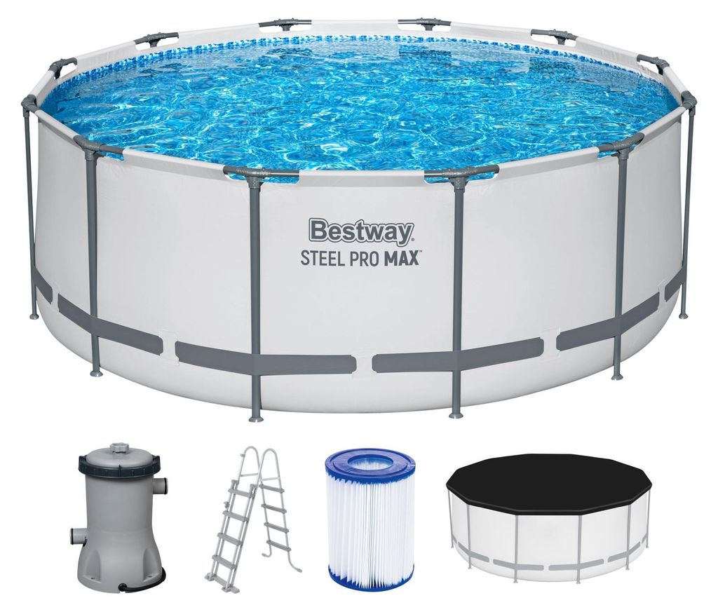Bestway - Steel Pro MAX - Basen z pompą filtrującą i Zdjęcie produktu 