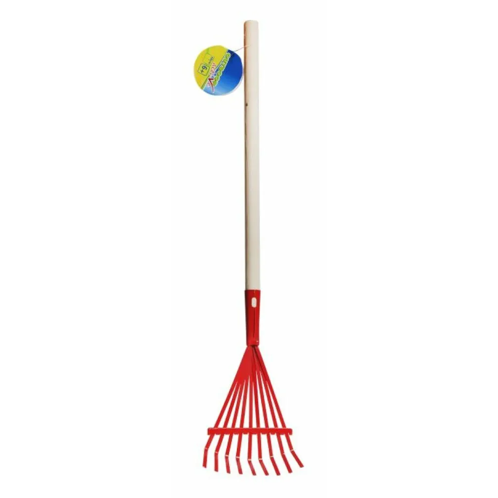 Balai à gazon métallique 68cm OA pour ramasser feuilles et débris