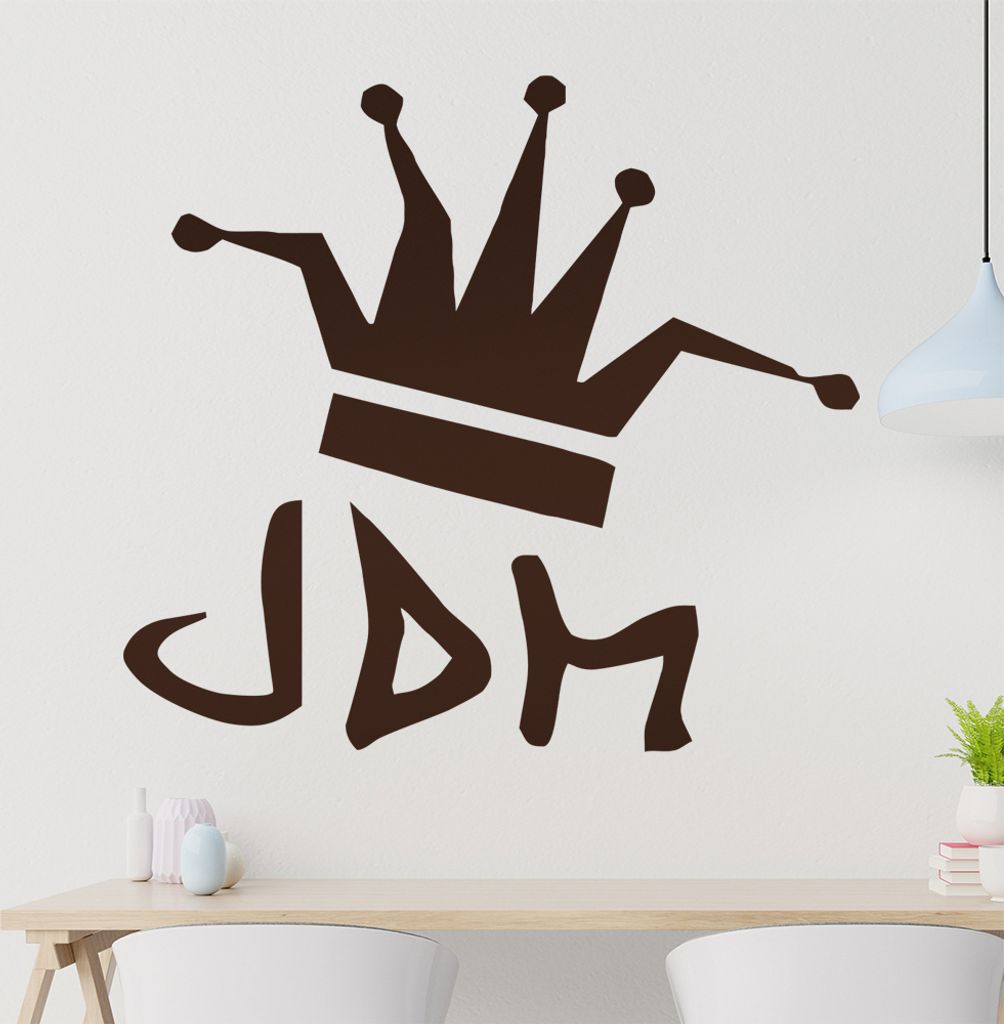 JDM King Wandtattoo in 6 Größen - Wandaufkleber Wall Sticker - Dekoration, Küche, Wohnzimmer, Schlafzimmer, Badezimmer