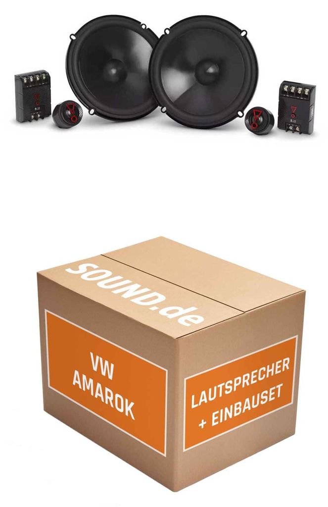 Lautsprecher Boxen Einbaupaket vorne JBL Stage3 607CF passend für VW Amarok | 2x Tief-Mitteltöner 2x Hochtöner