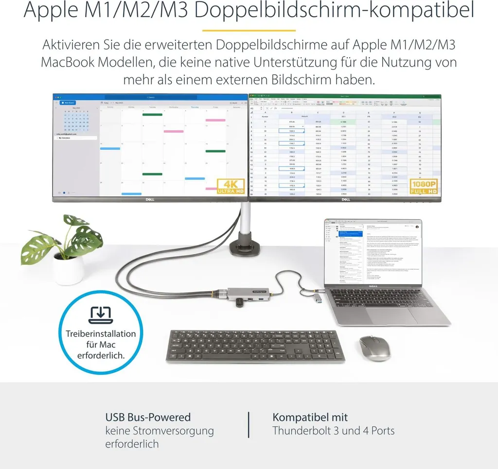Adaptateur Double Écran HDMI pour PC Portable USB-C et USB-A - Bureau IT - 9